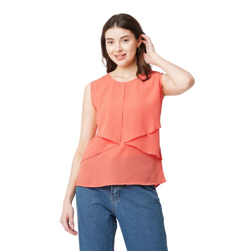 fab4her Front Layered Round-Neck Sleeveless Top-picture-17