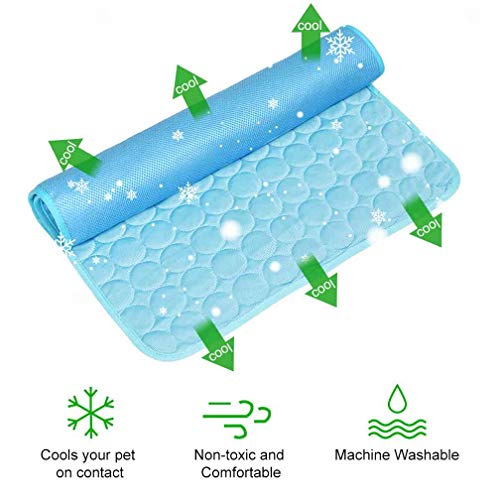 Jaaytct Cooling Mat For Dogs Cats Ice Silk Pet Self Cooling Pad Blanket For Pet Beds/Kennels/Couches/Car Seats/Floors #TOP2
