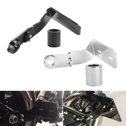 Support plaque immatriculation moto Fat Boy support latéral noir Dyna custom - 2