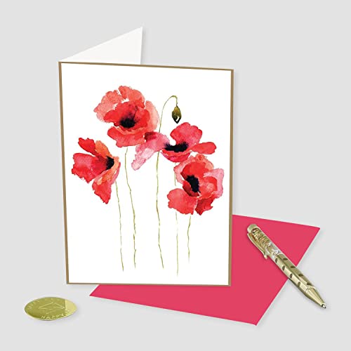 Graphique Watercolor Floral Assorted Boxed Notecards, 20 Cards On Coated Durable Cardstock, With 4 Designs, Matching Envelopes And Storage Box, 4.25" X 6" (Pack Of 3, Watercolor Floral) #TOP1