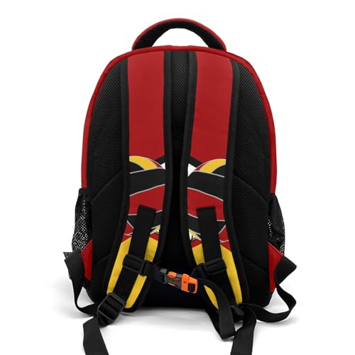 Red Gold Volleyball Shoulders Bag Backpacks Casual Daypacks for Women Men Sports Party2