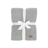 UGG Ana Knit Throw Blanket - Plush Oversized Reversible Accent Blanket - 50” x 70” - Seal