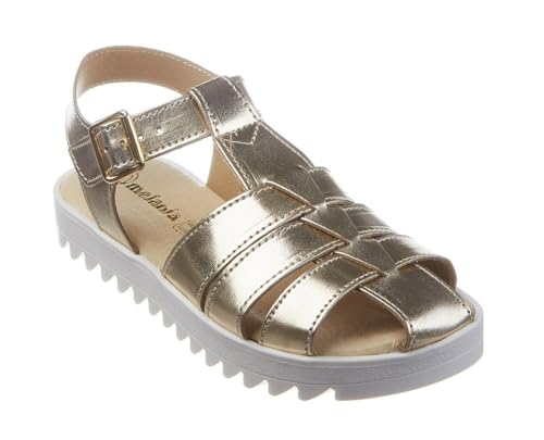 Sandales en cuir doré Melania 40 EU, l'excellence du chaussant italien