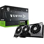 MSI NVIDIA GeForce RTX 5090 32G Ventus 3X OC Gaming Graphics Card GDDR7 512-bit, Boost Frequency up to 2452 MHz, PCIe Gen 5, DLSS 4, DP 2.1 x 3, HDMI 2.1 x 1, ATX