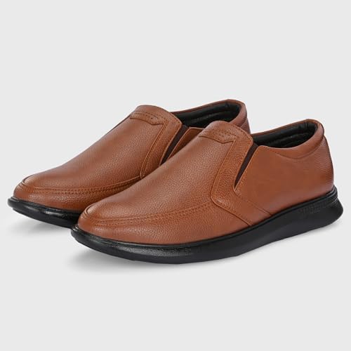 Image of Centrino Men's Formal Shoes | Elegant Slip-On Derby for Business & Casual Wear | Premium Craftsmanship for a Stylish & Sophisticated Look | Cushioned Insole for All-Day Comfort & Support