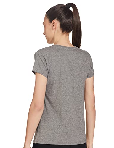 Image of Enamor Short Sleeve Crew Neck Regular Length Basic Crew T-Shirt for Women - Slim Fit, Soft and Breathable Stretch Cotton - E047