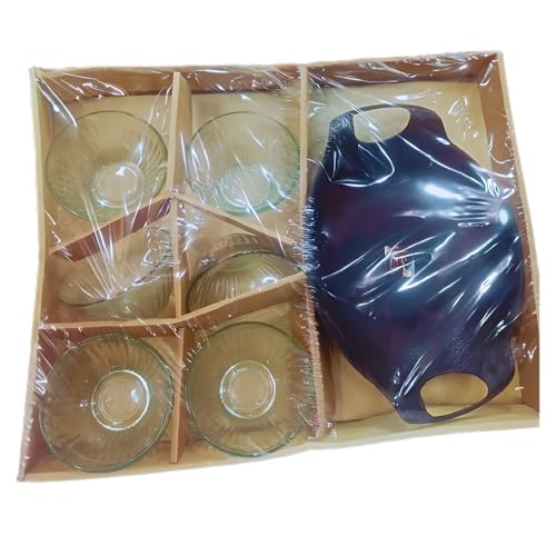 Image of Set of Black Kadai Paneer,6 Glass Bowl to Serve Paneer