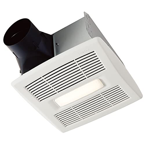 Image of Broan-Nutone AE80BL InVent Series Single-Speed Fan with LED Light, Ceiling Room-Side Installation Bathroom Exhaust Fan, ENERGY STAR Certified, 0.7 Sones, , White , 80 CFM 0.7 Sones