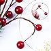 ULTNICE 10pcs Christmas Tree Picks Holly Berry Craft Artificial Red Berry Pine for Christmas Flower Arrangements Wreaths Holiday Decorations