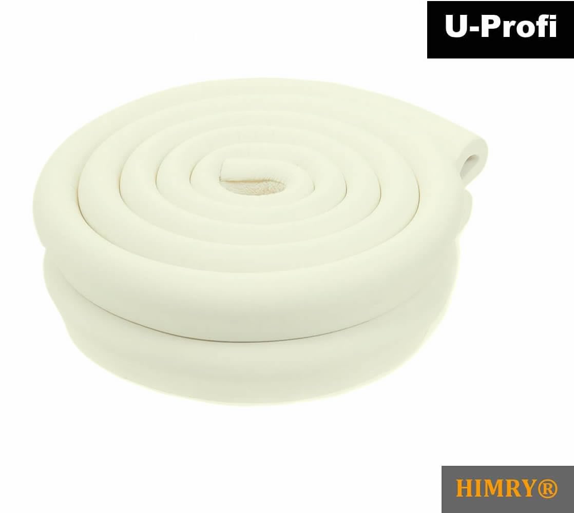 20 Metros Protector Borde Forma de U, Espuma para Borde de Mesa de Vidrio, Anticolisión Tira para Bebés y niños, Protectores para Bordes, Extra DENSOS. 10x2M, Marfil KXD7003 Ivory