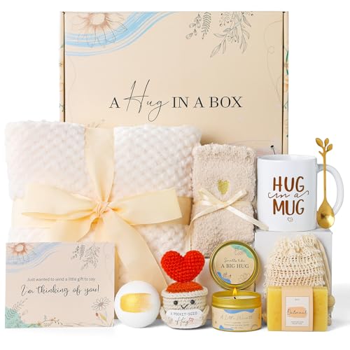 Birthday Gifts for Women Self Care Package Box Spa Basket Get Well Soon Sending Hug Thinking of You Feel Better For Wife Her New Mom Sister Female Best Friend Coworker Teen Girls Boss Babe Day