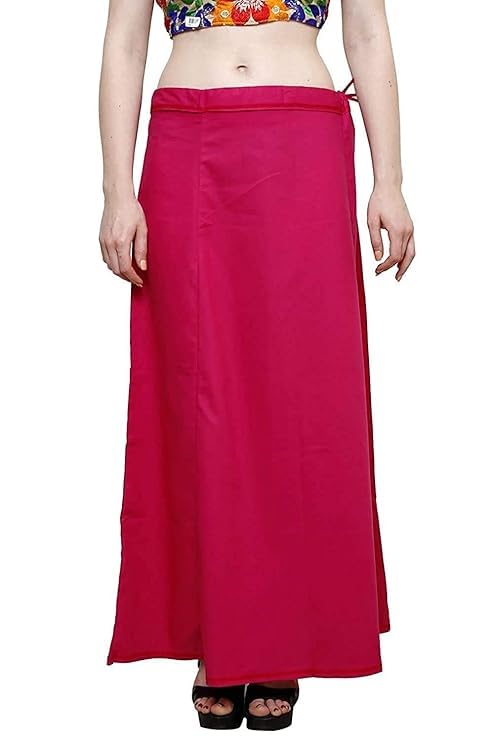 khushi Girl Women's Royal Cotton Readymade Petticoat for Saree (Size-Medium) Color-Dark Pink-picture-26