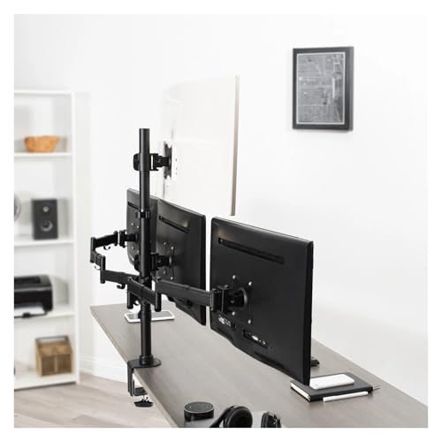 Support de moniteur robuste quadruple ecran 24 pouces FNJTDVWS bras de bureau 3+1 - 6