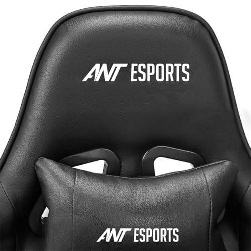Image of Ant Esports 9077 Ergonomic Gaming Chair, Multifunctional Gaming Chair with Premium PU Leather Upholstery, 2D Armrest, Integrated Neck and Lumbar Support, & 180 Recline - Back