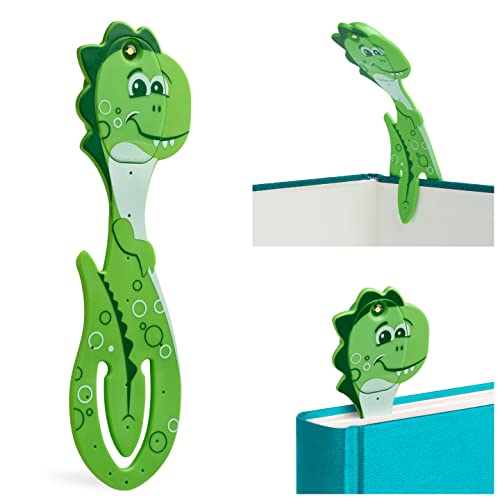 Gifts for Readers & Writers Enfants Flexilight Pal 2 en 1 LED Livre Lumière, Dénosaure Vert Cover