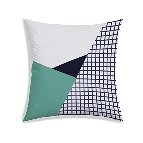 RADANYA Kissenbezug mit abstraktem Digitaldruck, weicher Satin-Stoff, quadratisch, 61 x 61 cm Cover