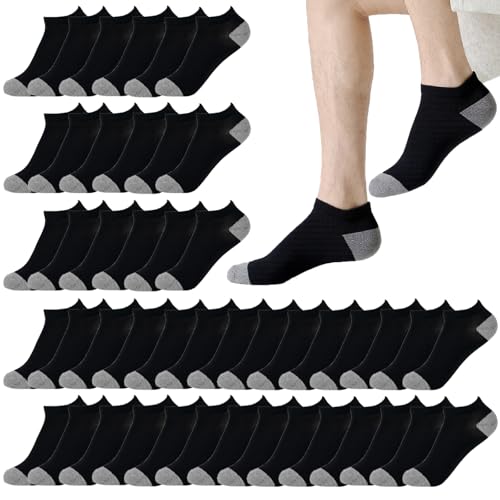 Image of 12-30 Pairs Low Cut Ankle Socks for Men Thin Breathable Casual No Show Athletic Socks Bulk