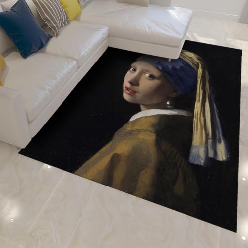 Tapis lavable en machine 100x150cm jaune moutarde antidérapant et doux