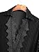 Rgothic Gothic Zig Zag Striped Applique Lace Up Long Sleeves Turn-Down Collar Blouse for Men(Black/M)
