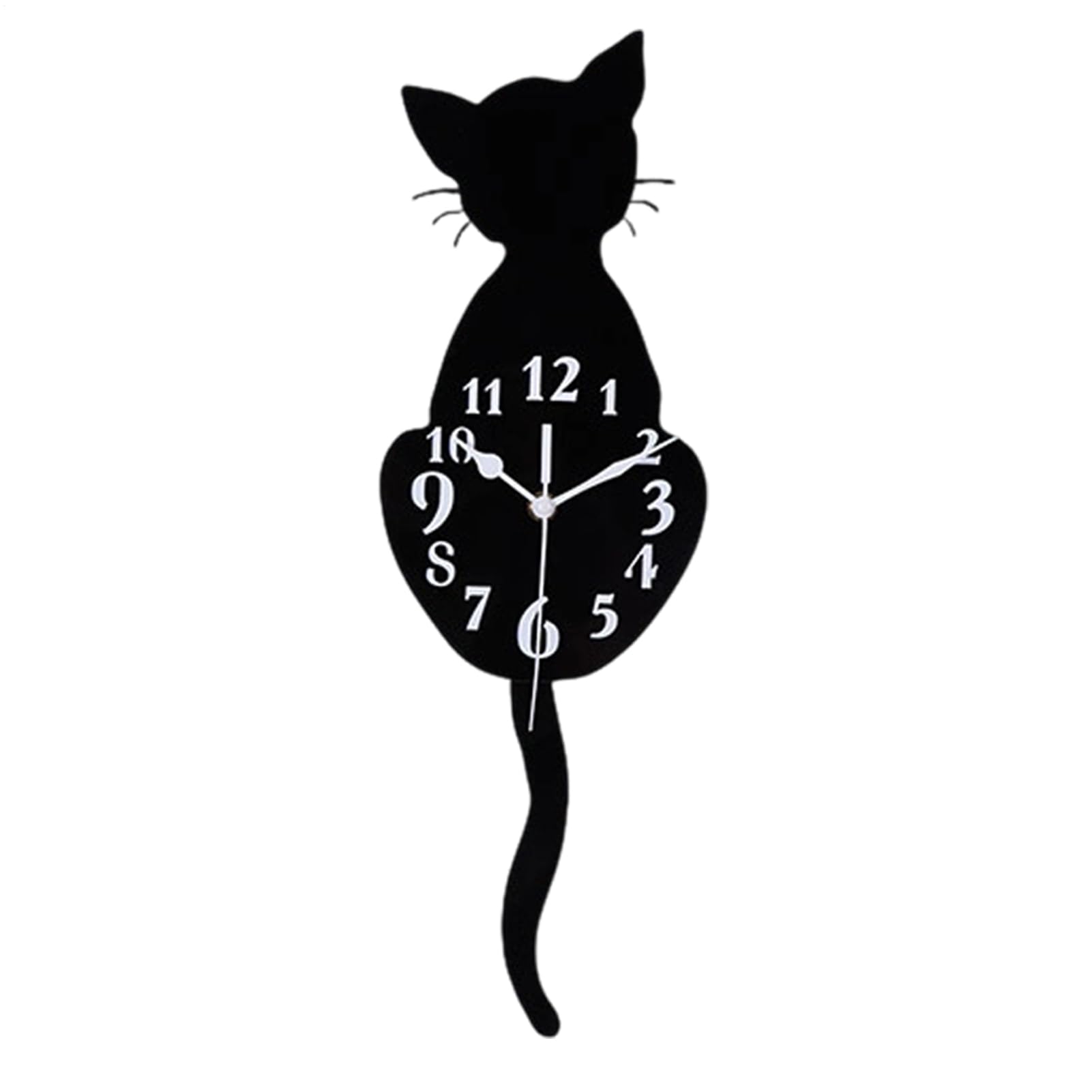 Horloge murale chat sans bruit pour dortoir d'étudiant et appartement