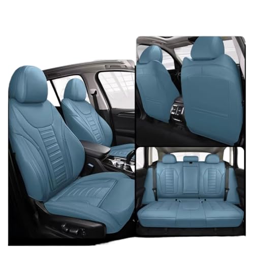 QRDKKL Funda Coche Asiento para A4 TT A1 A3 A5 para Sportback A6 C5 C7 C4 Q2 Q3 Q5 Q7 Cuero PU Accesorios Automóviles Fundas Asiento Coche(I 5Pcs-Brown)