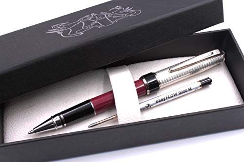 Nyloe Penna Roller Cappuccio Argento 925 Corpo Lacca (Bordeaux)