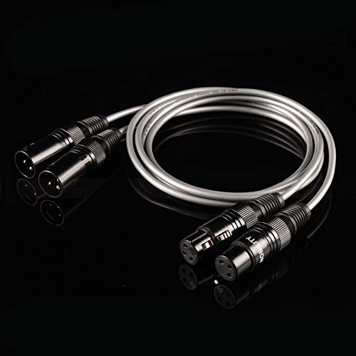 SI-LINK XLR バランスケーブル キャノンオス⇔メス スピーカー・ミキサー・マイクケーブル オーディオ延長ケーブル 5N単結晶銅 (3m)