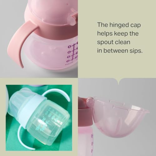 Image of Tommee Tippee Transition Spout Cup, 150ml, Spill-Free Toddler Transition Cup for 4 Months+, with a Natural Feel Bite-Resistant Spout, Blue, 1 Pack