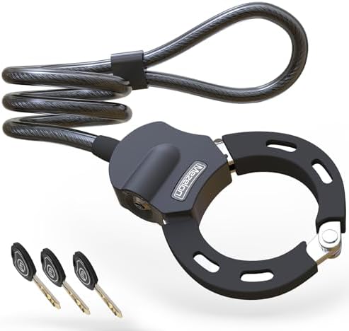 Mezelon Electric Scooter Lock, 100cm/13.5mm Heavy Duty Bike Cable Lock and Keys, Bicycle Lock, Scooter Locks Anti Theft for Scooter, Bicycle, E-Bike, Stroller and Motorcycle