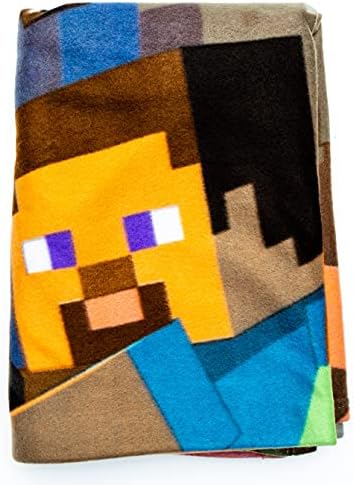 Minecraft Official Goodguys Fleece Blanket Throw | Creeper Design Super Soft Blanket | Perfect For Any Bedroom