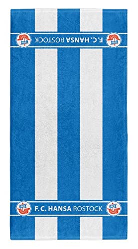 Hansa Rostock FC Handtuch Duschtuch Badetuch Strandtuch Blockstreifen