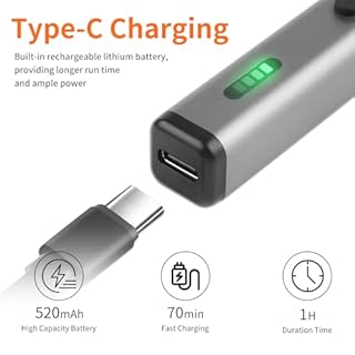 KAGYIFLY Cordless Mini Drill Pen with 10 Bits, Brushless Motor, 0.2 N·m High Torque, LED Lights, Rechargeable Small Electric Hand Drill Set for Jewelry Making,Keychain,Resin,Plastic,Seashells,Wood DIY