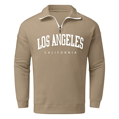 Pull homme col montant zippé et coupe loose pour l'hiver
