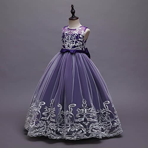 Baby Girls' Dresses Flower Girl Lace Dress for Kids Wedding Bridesmaid Pageant Party Formal Long Maxi Dress3