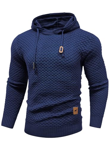 Image of HYPESTFIT Men's Hooded Sweatshirt, Regular Fit, Textured Fabric