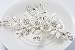 Hair Accessories for Wedding - Silver Wedding Hair Clip with Rhinestone Bridal Barrette - 100% Handmade Flower Clip Head Pieces for Women