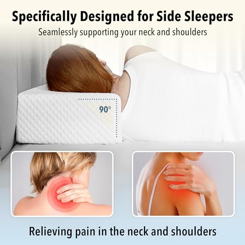 The-Cube-Pillow-for-Side-Sleepers-Square-Pillow-Firm-Memory-Foam-Rectangle-Box-Block-Pillow-for-Sleeping-24-x-12-x-5-Inch-White