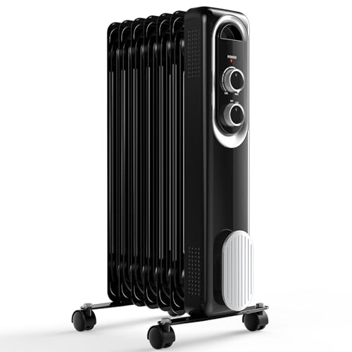 Sweetcrispy Oil Filled Radiator Heater for Indoor Use 1500W Quiet Operation