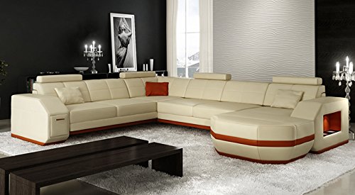 Bullhoff by Giovanni Capellini SOFAGARNITUR Leder weiß weinrot Couchgarnitur Frankfurt – Bild 4