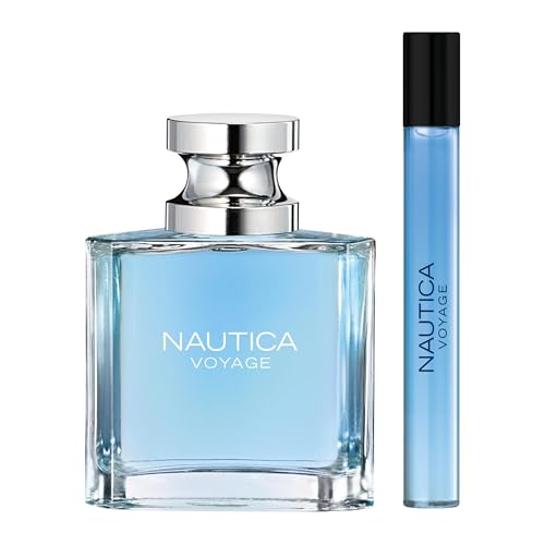 Image of Nautica Voyage Giftset, 3.2 fl oz + 0.33 fl oz EDT, Notes of Apple, Cedarwood, Mimosa, Men's Fragrance, Long Lasting, Everyday Fragrance