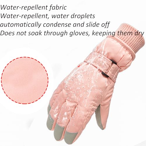 Image of UTOWO Kids Winter Cold Weather Ski Gloves Boy-Girl Warm Windproof Snow Gloves for Snowboarding Sledding Cycling Toddler 3-6T