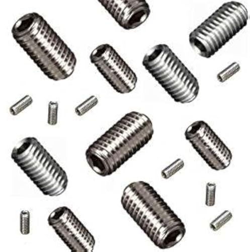 J&A Racing 16 Pcs 5mm Length Mixed Threaded Grub Screw M3 M4 M5 M6 Stainless Steel A2 Grade Stainless Steel Hex Allen Key