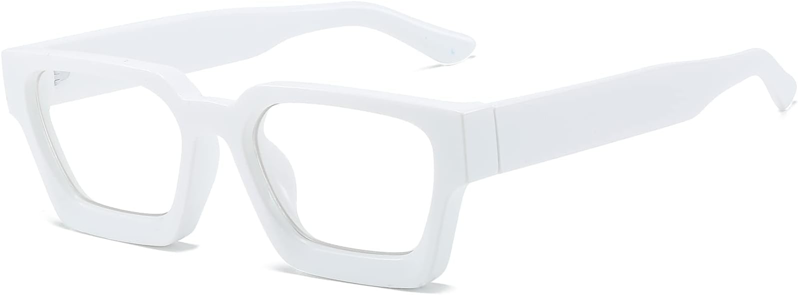 EYLRIM Thick Square Frame Blue Light Glasses for Women Men Non Prescription Computer Eyeglasses