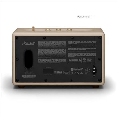 Marshall Acton III Bluetooth Home Speaker - Loud Stereo Sound with Bass and Treble Controls | Plug-in Powered | 3.5mm Aux Input - Cream — view 7