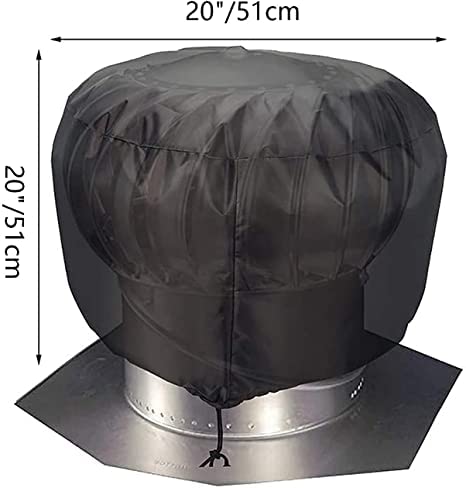 Turbine Vent Cover, Beige Roof Ventilator Cover Waterproof Turbine Roof Ventilator Cover Waterproof Extra Large 210d Cloth 5151 Cm 2 Pcs - View #10