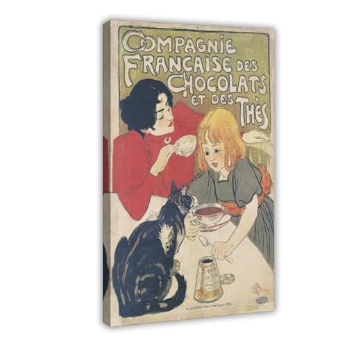 Affiches de Thé et Chocolat Déco Murale Vintage pour Cuisine et Salon Café Rétro
