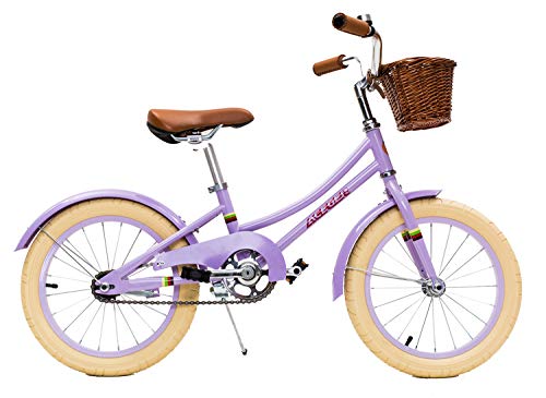ACEGER Kids Bike for Girls with Basket, 14 inch with Training Wheels