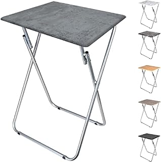 SG Traders Side Folding Coffee Table, Small TV Snack Tray for Eating, Sofa Laptop Desk, Outdoor Foldable Camping Tables, Living Room (Black, Small)