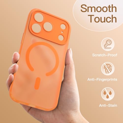 Image of JETech Magnetic Matte Case for iPhone 17 Pro, Orange