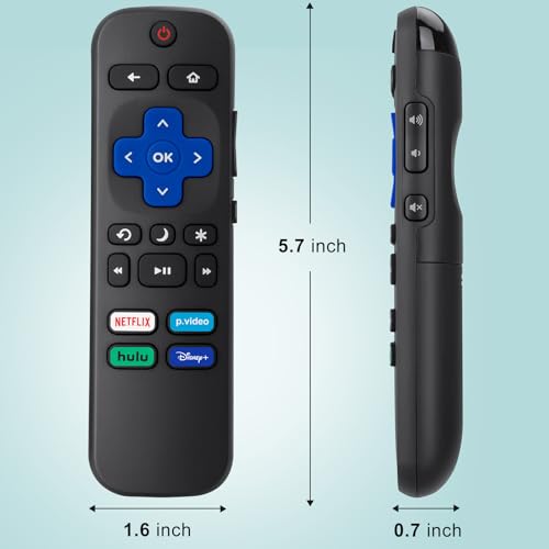 image for RMF (Pack of 2) Replacement Remote Control Compatible for Roku TV,for 